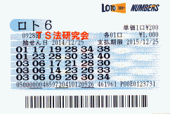 ロト6 第928回では3等1本・4等11本・5等84本当選!